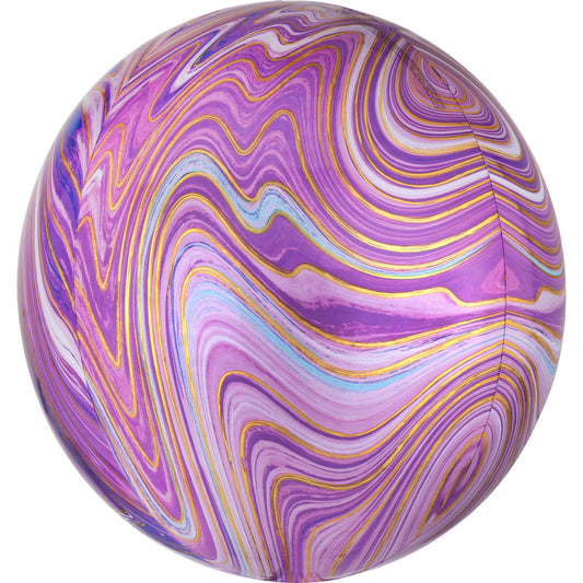 Violett Orbz Marble Folienballon