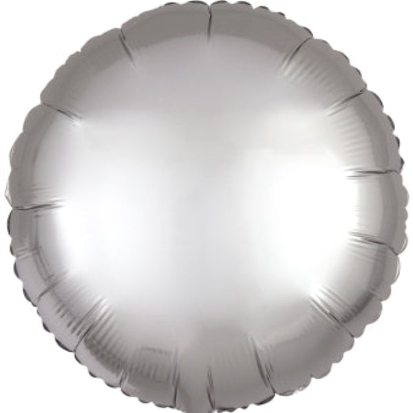 Silber Satin Rund