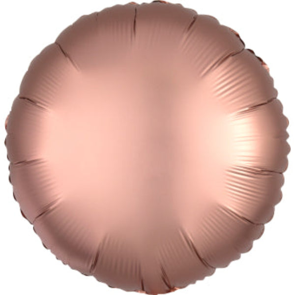 Rosé-Gold Satin Rund