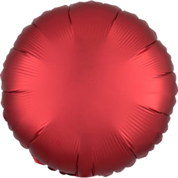 Dunkelrot Satin Rund